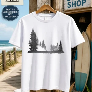 Foggy Pine Forest - T Shirt